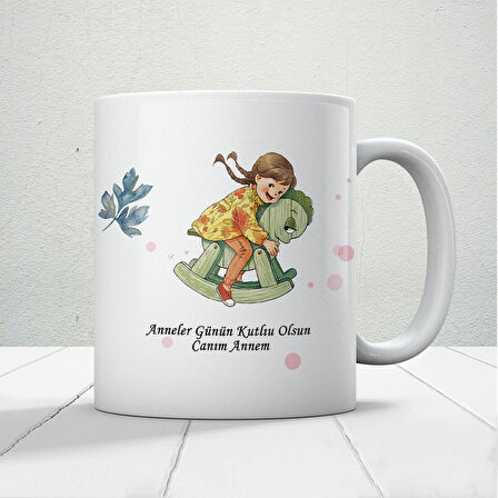 Anneler Günün Kutlu Olsun Canım Annem Yazılı Hediyelik Kupa Mod3