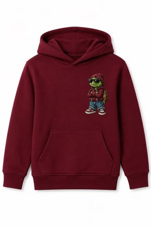 Erkek Çocuk Kapüşonlu Baskılı Sweatshirt – Kanguru Cepli Günlük Hoodie
