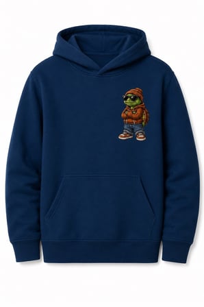 Erkek Çocuk Kapüşonlu Baskılı Sweatshirt – Kanguru Cepli Günlük Hoodie