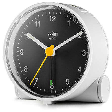 Braun BC01WB Beyaz-Siyah Klasik Analog Alarmı Masa Saati