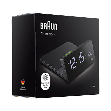 Braun BC21BEU Siyah Dijital Kablosuz Şarjlı Alarmlı Masa Saati