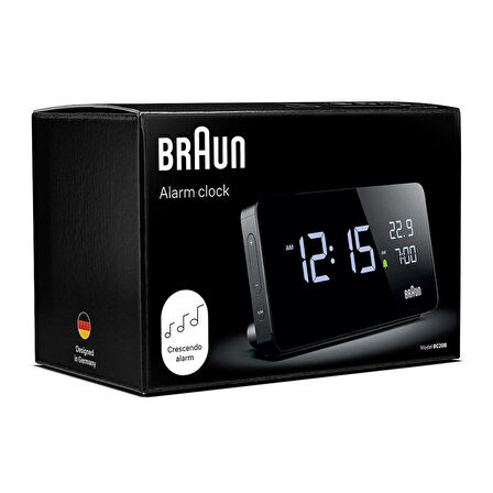 Braun BC20BEU Siyah Dijital Alarmlı Masa Saati