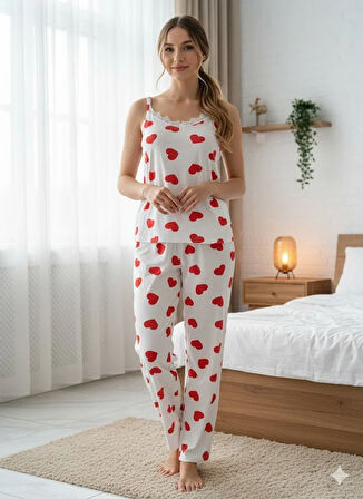 KADIN DANTEL DETAYLI PİJAMA TAKIM