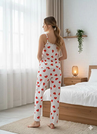 KADIN DANTEL DETAYLI PİJAMA TAKIM