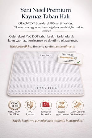 Mutfak Halısı Krem Bohem Desen Yıkanabilir Leke Tutmaz Kaymaz Taban