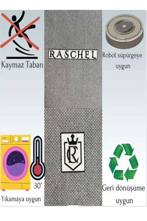 Halı Siyah Yıkanabilir Kaymaz Taban Peluş