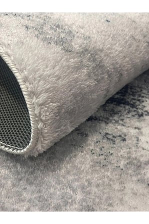 Yolluk Gri Çizgi Desen Kaymaz Taban Peluş