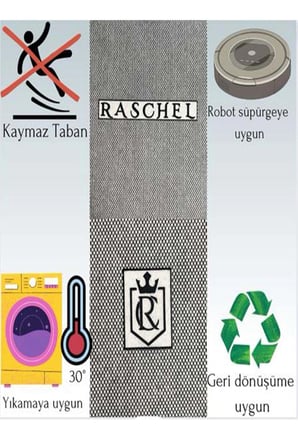 Halı Açık Gri Gri Yıkanabilir Kaymaz Taban Peluş