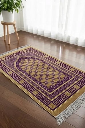 10 Adet Kadife Seccade Eflatun (70cmx110cm 400gr) Hac Ve Umre Hediyesi