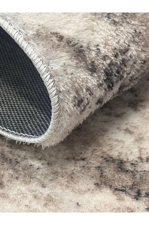 Yolluk Kahverengi Kahve Çizgi Desen Kaymaz Taban Peluş