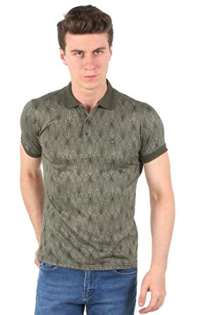 Erkek Haki Slim Fit Haki Polo Yaka T-shirt 40220-0025