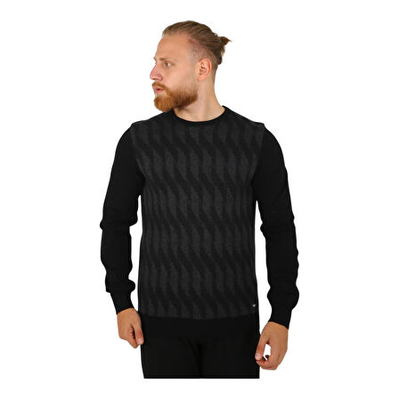 Bisiklet Yaka Desenli Erkek Triko