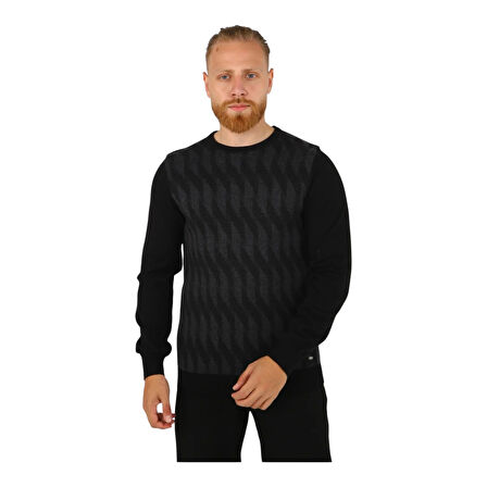 Bisiklet Yaka Desenli Erkek Triko