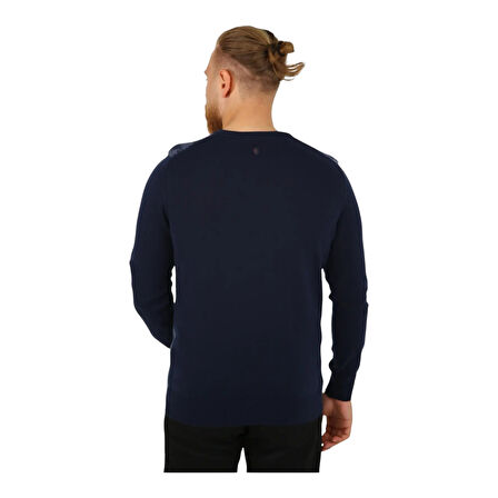 Bisiklet Yaka Desenli Erkek Triko