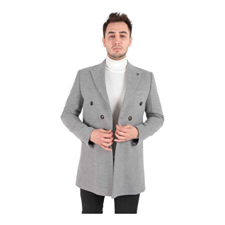 Erkek Kruvaze Kaşe Kaban