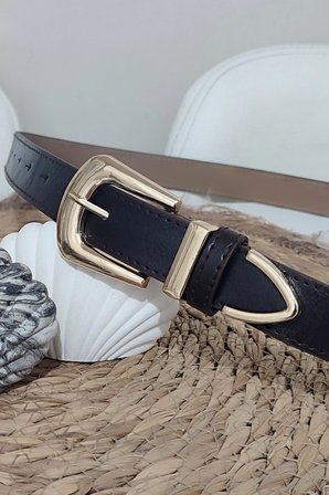 Kadın Suni Deri Tasarım Tokalı Şık Pantolon ve Elbise Kemeri 105 cm - MFR5015
