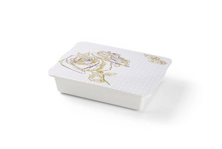MELAMİN 4'LÜ KAHVALTILIK CAM KASE İÇİN ÖZEL SİLİKON KAPAKLI 31 X 22 CM YÜKS:7 CM-10 pç.