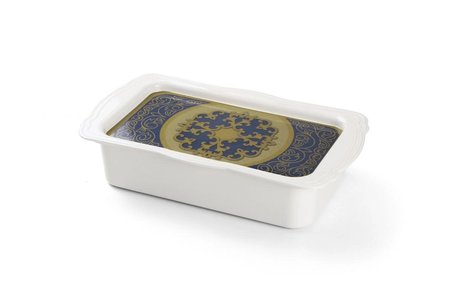 MELAMİN TEPSİLİ 6'LI KAHVALTILIK CAM KASE İÇİN ÖZEL SİLİKON KAPAKLI  39 X 23 CM YÜKS:8 CM-14 pç.