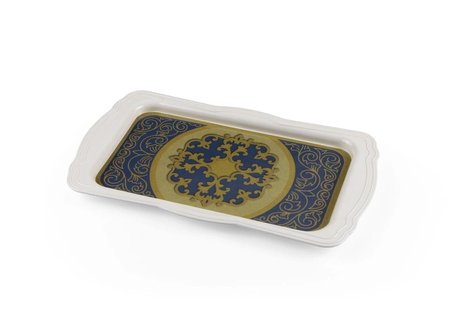 MELAMİN TEPSİLİ 6'LI KAHVALTILIK CAM KASE İÇİN ÖZEL SİLİKON KAPAKLI  39 X 23 CM YÜKS:8 CM-14 pç.