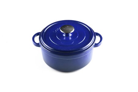 LOTUS Döküm    24 cm Yuvarlak Derin Tencere  Degrade Kobalt Lacivert