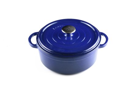LOTUS Döküm    28 cm Yuvarlak Derin Tencere  Degrade Kobalt Lacivert