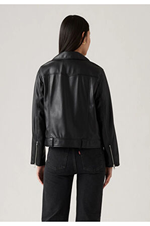 Levi's Kadın Fonksiyonel Kendal Moto Biker Deri Ceket - A9373-0000