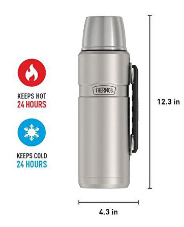 Thermos SK2010 Stainless King Large 1.2L-Matte Black