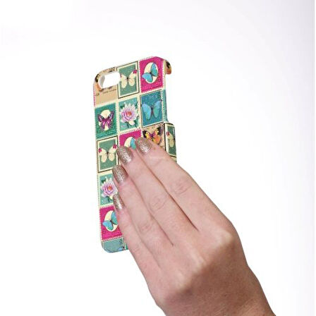 iPhone SE/5S/5 Accessorize Pul Desenli Ojeli Sert Kılıf 