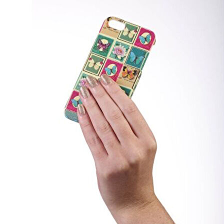 iPhone SE/5S/5 Accessorize Pul Desenli Ojeli Sert Kılıf 