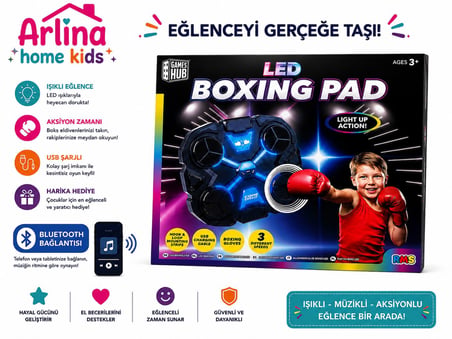Eğlenceli Box Makinesi Işıklı Müzikli Bluetooth Bağlantılı  