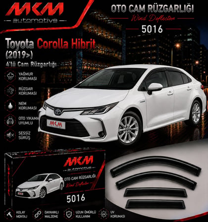 MKM TOYOTA COROLLA HİBRİT 4'LÜ MUGEN CAM RÜZGARLIĞI 2019 VE ÜZERİ