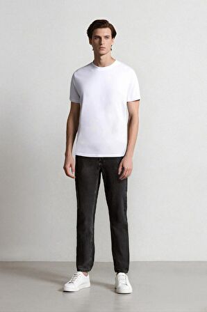 Slim Cropped Fit Dar Kalıp Normal Bel Dar Paça Jean Pantolon