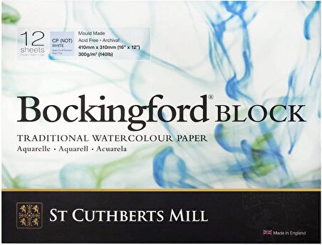 Bockingford Cold Pressed 41x31cm 300gr 12 Yaprak Profesyonel Suluboya Blok