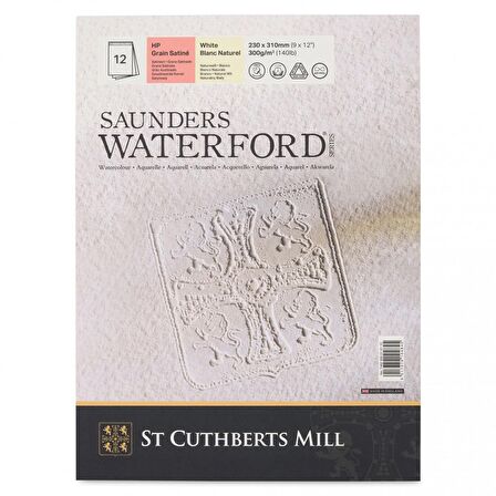 Saunders Waterford Hot Pressed 23x31cm 300gr 12 Yaprak Profesyonel Suluboya Blok / T46230001011C