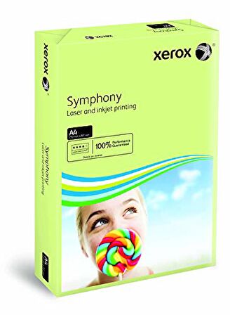 Xerox 3R93965 A4 80Gr 500YP Symphony Açık Yeşil Renkli Fotokopi Kağıdı