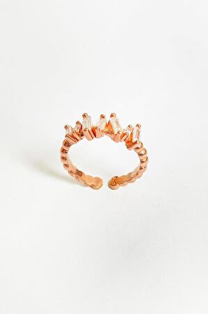 Baget Taşlı Gümüş Yüzük