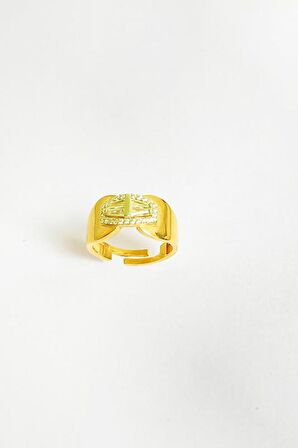 Ayarlanabilir Ölçü Baget Taş Gümüş Yüzük