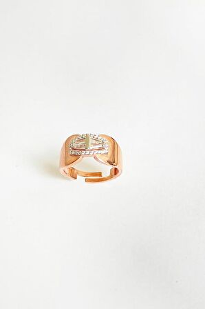 Ayarlanabilir Ölçü Baget Taş Gümüş Yüzük