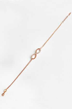 Yarısı Taşlı Sonszuluk Gümüş Bileklik