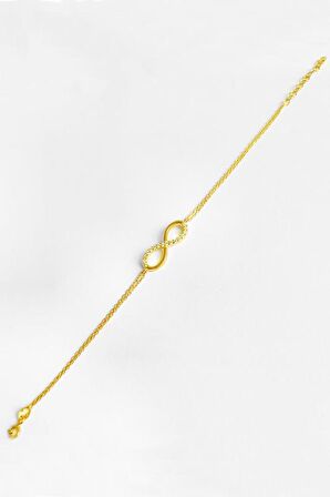 Yarısı Taşlı Sonszuluk Gümüş Bileklik