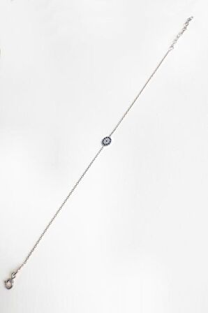 Klasik Nazar Boncuklu Gümüş Bileklik