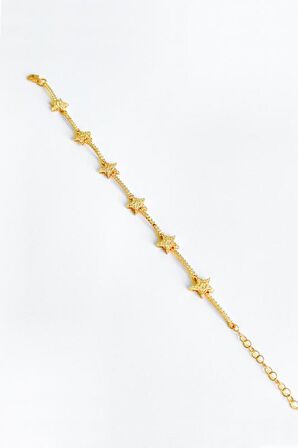 Taşlı Yıldız Gümüş Bileklik