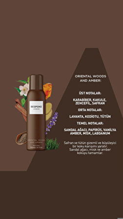 Bespoke - Oriental Woods and Amber - Erkek Deodoran 150ml