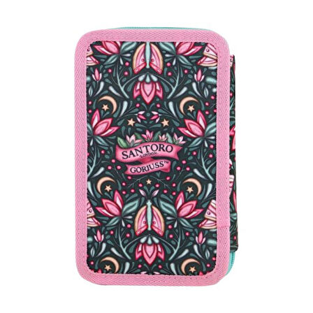 Santoro Gorjuss Woodland Wildflower 3 Katlı İçi Dolu Kalem Çantası 607GJ36