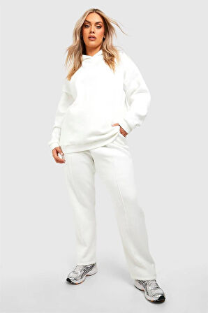Beyaz Classic Kadın Kapüşonlu Sweatshirt. Hoodie 5018_2010