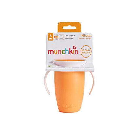 Munchkin Mucize  360°   Wildlove Alıştırma Bardağı 6ay+ 207ml, Turuncu 