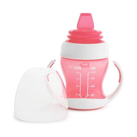 Munchkin Duyarlı Geçiş Bardağı | 4 Ay+ | 118 ml | Sızdırmaz & Ergonomik Kulplu | Pembe 