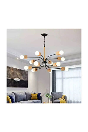 Sima Modern Ahşap Avize2