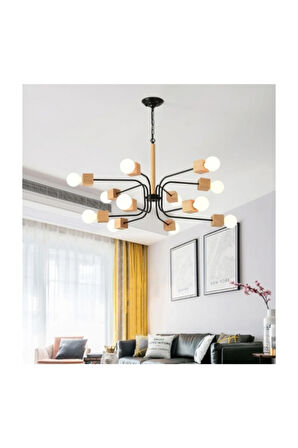 Sima Modern Ahşap Avize2