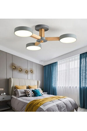 Yeni Modern Luster Avize 3'lü Gri